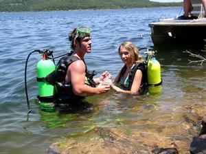 Scuba Diving on your Bull Shoals Lake Houseboat Vacation