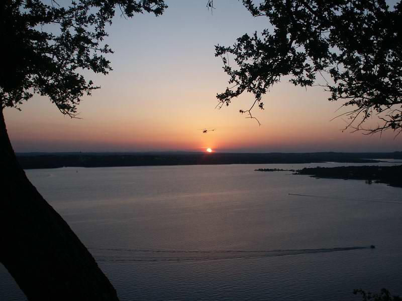 The beautiful sunset of a Lake Travis evening