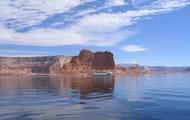 Midday float on glassy Lake Powell waters
