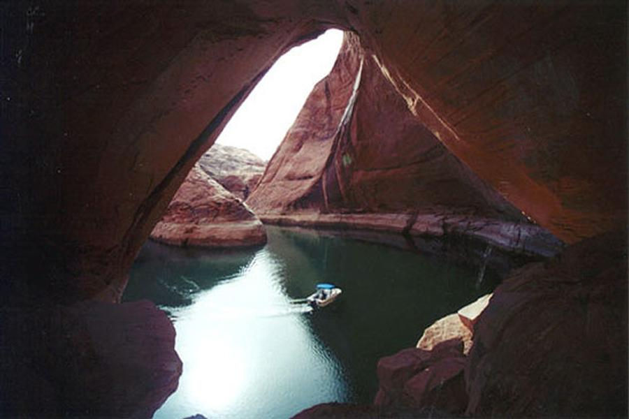 Exploring the myriad of side canyons at Lake Powell