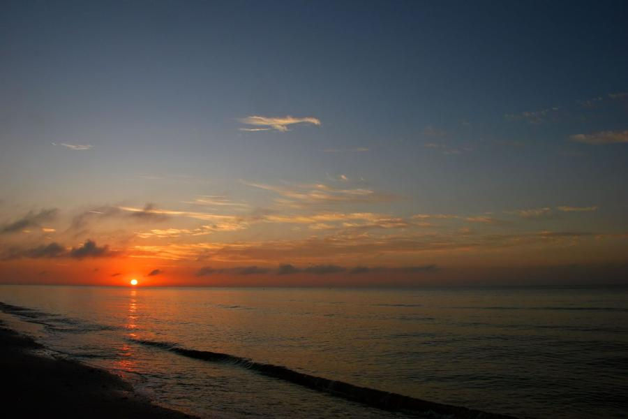 Stunning Florida sunset from the beach