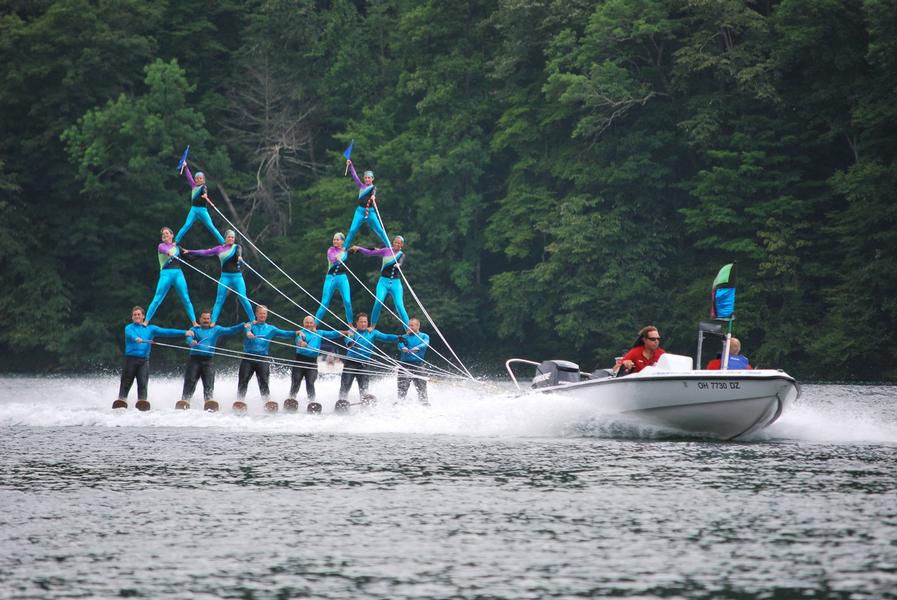 Professional skiers take to the lake to put on a show unlike any other