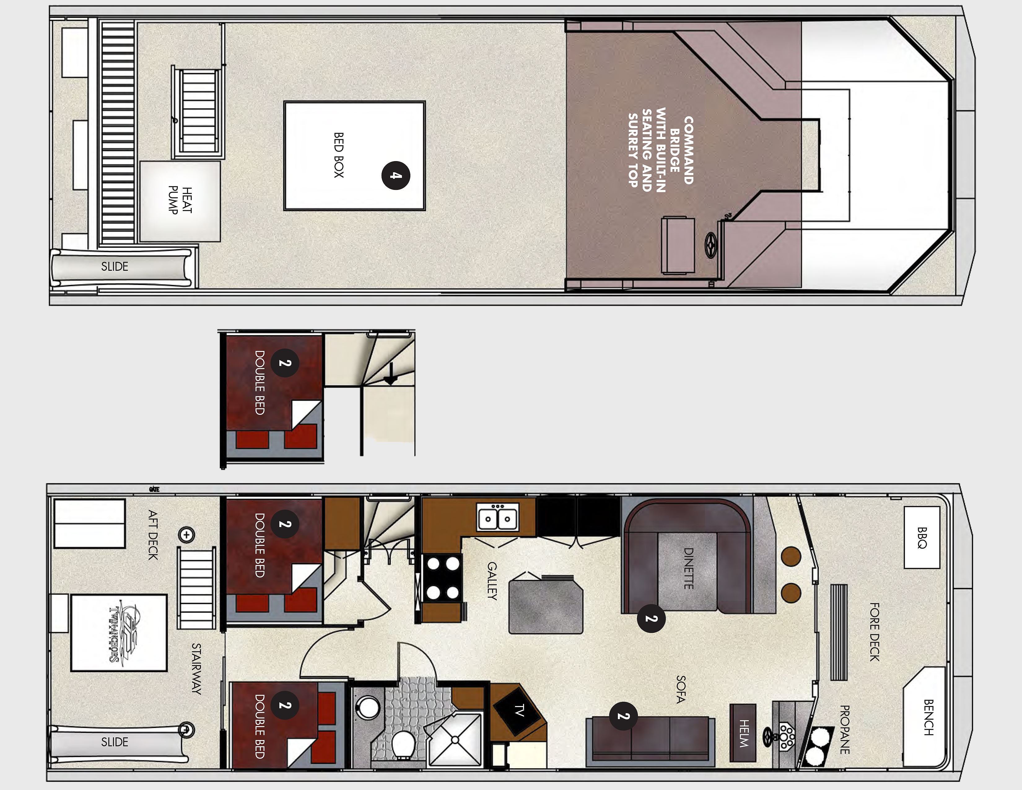 48-foot Navigator Class Houseboat