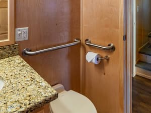 Handrails included on the ADA model only