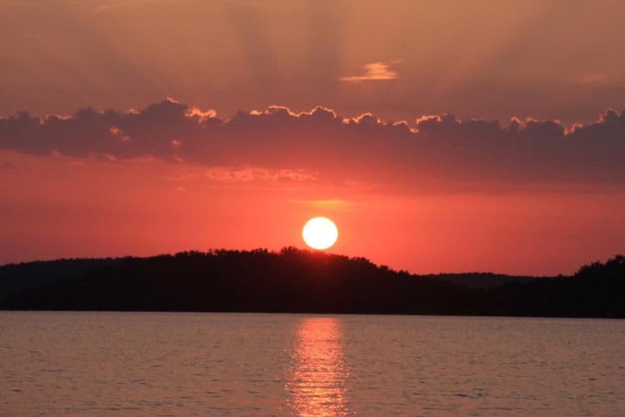 Stunning sunset at Bull Shoals Lake