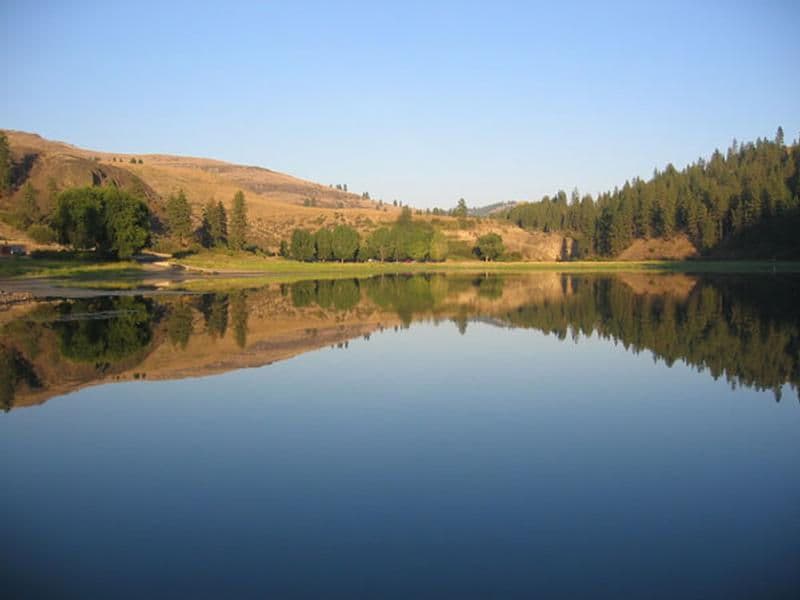A peaceful view on the water
