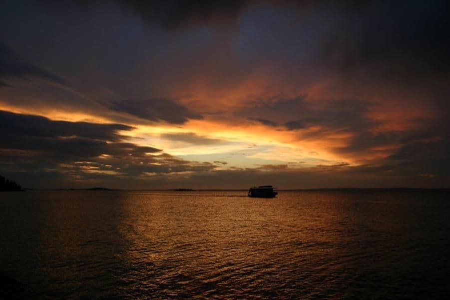Striking scenes like this are common from the water