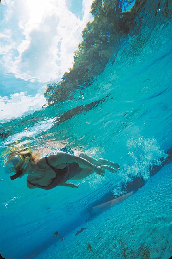 Don't forget your mask and snorkel to enjoy the crystal clear waters