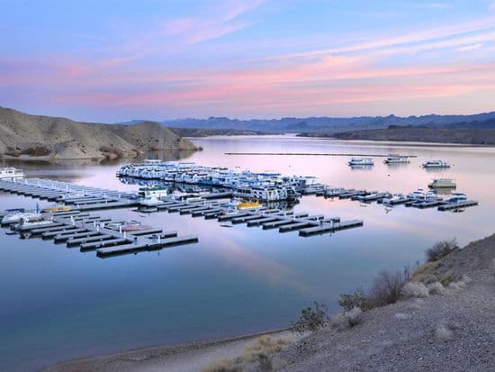 Pastel skies provide the most picturesque sunset at Lake Mohave