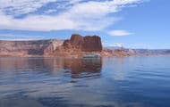 Midday float on glassy Lake Powell waters