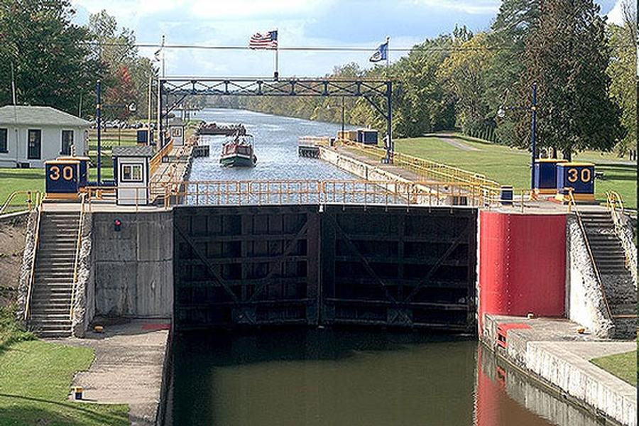 Lock gates are what allow boats to travel the canal