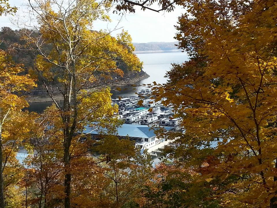 A gorgeous fall view of the Jamestown Marina