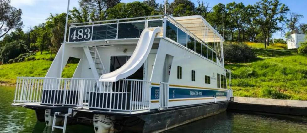 Docked Houseboat