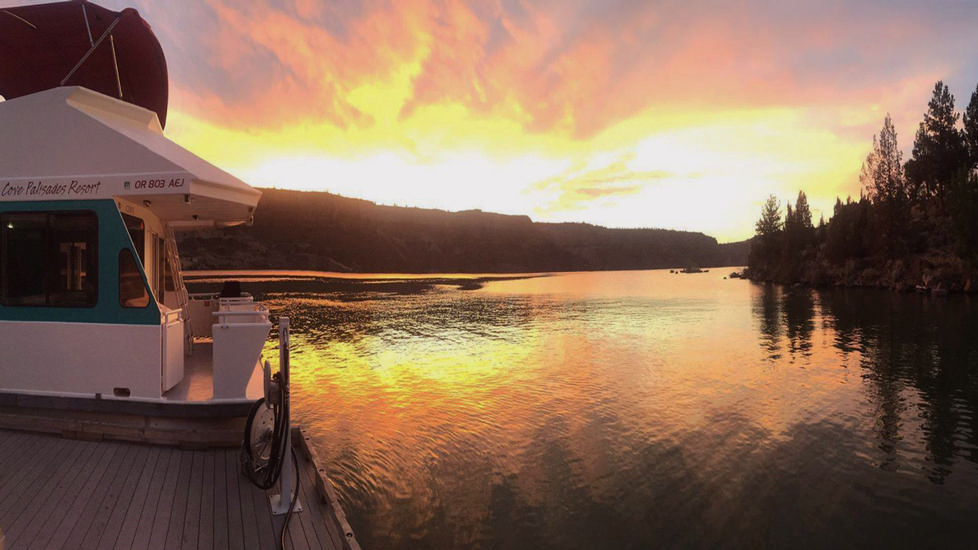 Enjoying the sunset on Lake Billy Chinook
