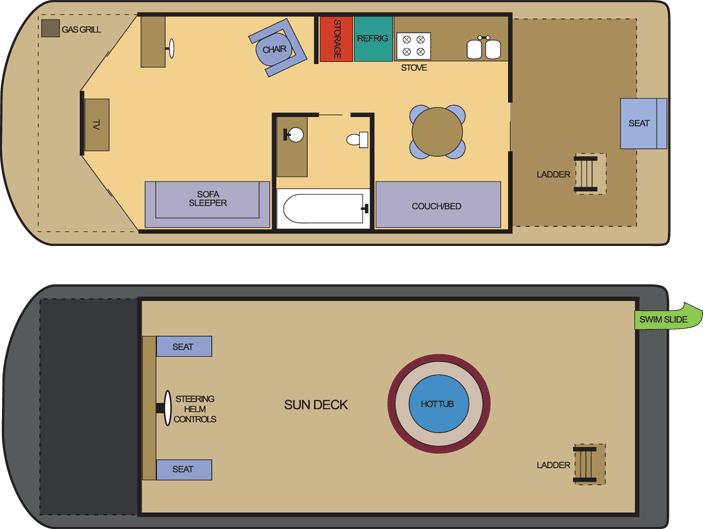 42-foot Cruiser Houseboat