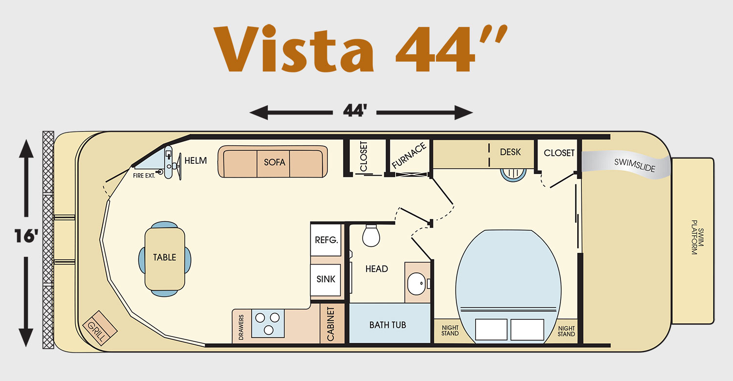 44foot Vista Class Houseboat
