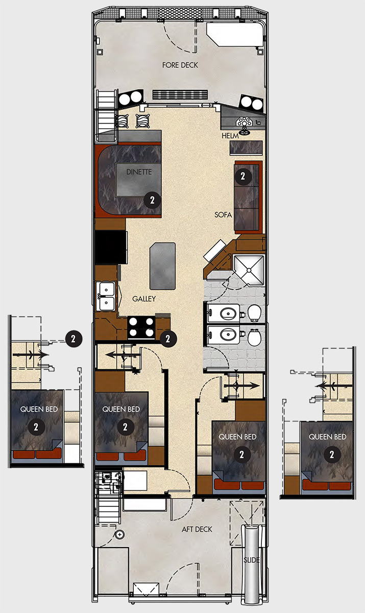 54-foot Escape Houseboat