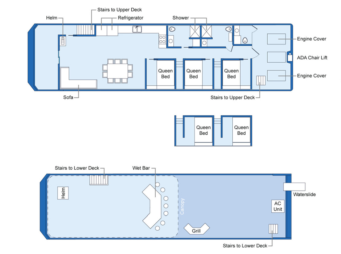 77' 5 Bedroom Sumerset Houseboat