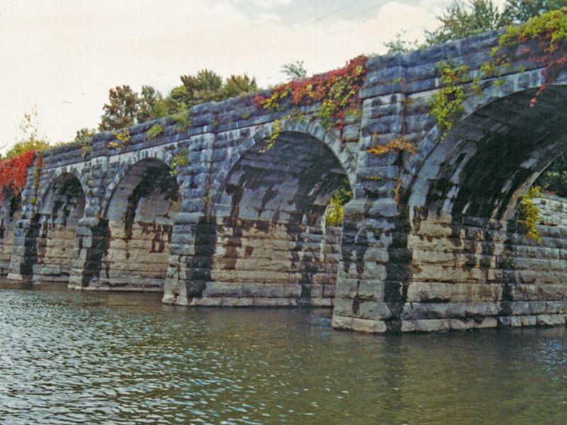 Old mossy bridges turn vibrant in the fall Photos