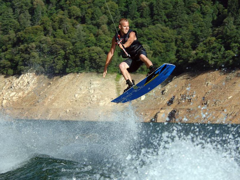 This water is ideal for jumping wake at the lake Photos