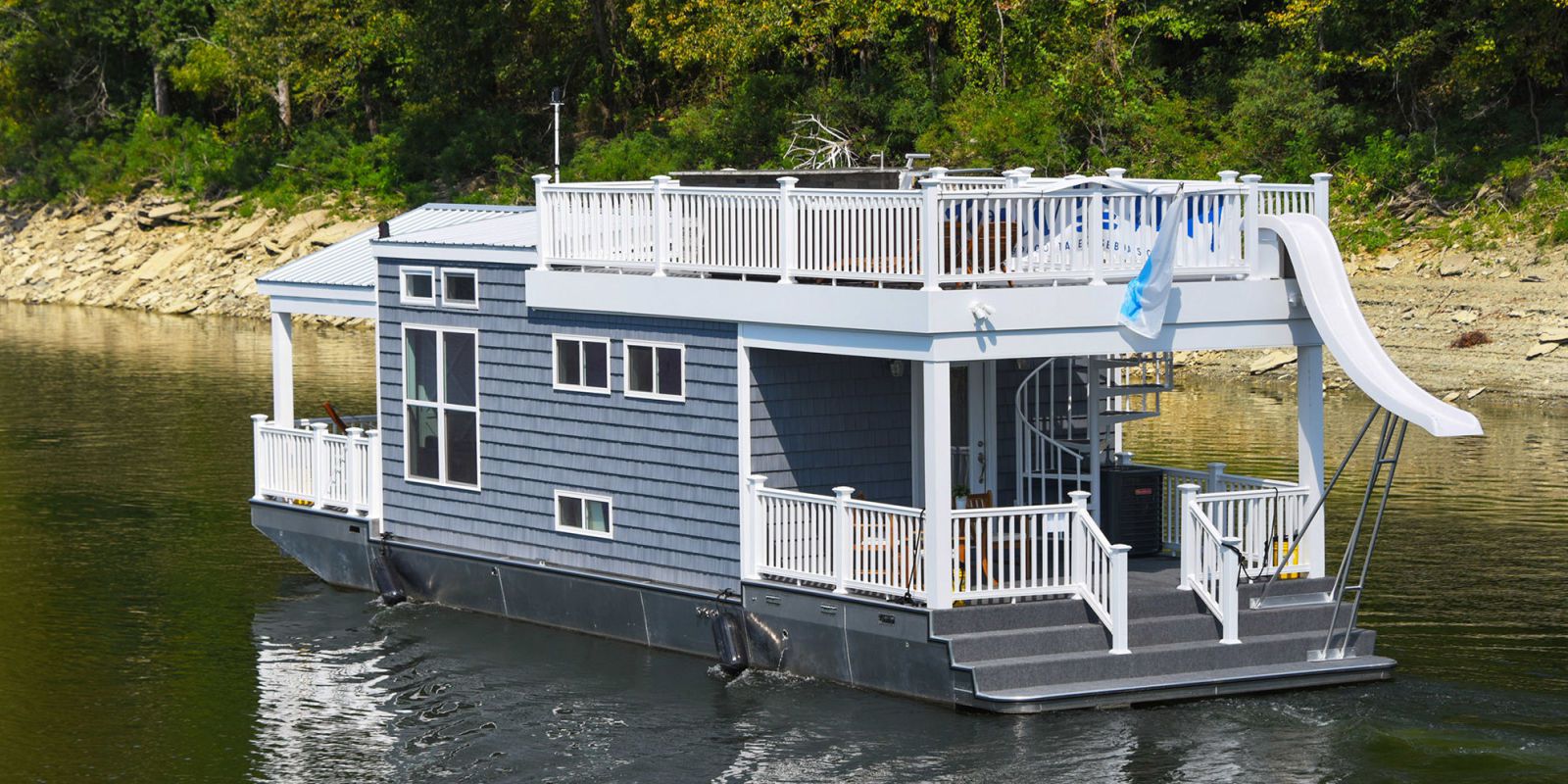 Blue Tiny Houseboat blue-tiny-houseboat